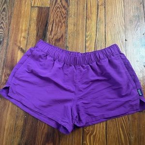 purple patagonia shorts